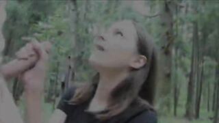 Adventure blowjob in the forest
