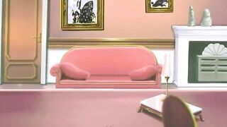 Chained hentai maid gets ass toying