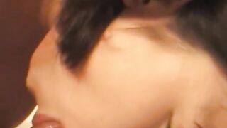 Pregnant asian sixty nines on the bed