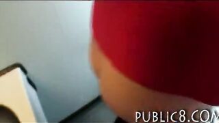 Big boobs amateur paid to show her tits and fucked in public