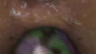 violet toy in a asian asshole