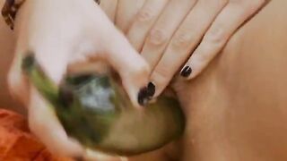 Mysterious eastern woman toying snatch
