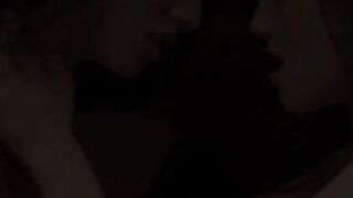 Love between lesbian models in sauna