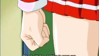 Nervous anime coed virgin with huge knockers gets screwed