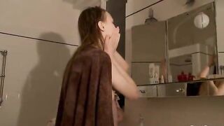 Petite nineteen russian taking a shower