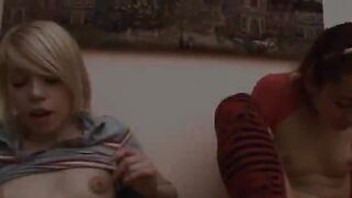 Horny chicks from Russian and lollipops