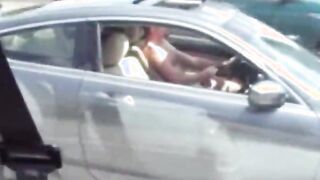 guy jerking off in his car on the highway