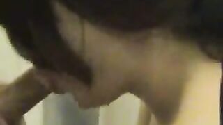 Blowjob in a dressing room