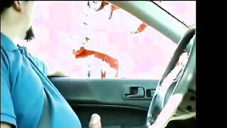 jacking off while giving money to homeless woman