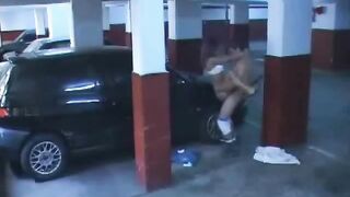 Spotted Fucking In Parking Garage