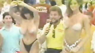 Tit flexin and twirlin