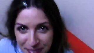 Blowjob and facial in the dressing room