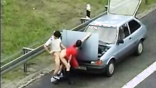 fucking her on the side of the highway