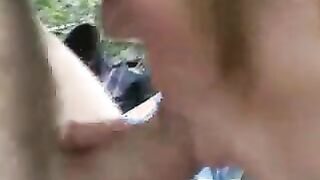me fucking a skinny german bitch in the woods