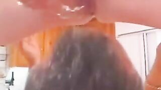 Blonde Big Boobs Brooke Pussy Juice Squirts On Top Of Kitchen Counter
