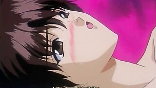 Dickgirl fucking with a lesbian hentai chick