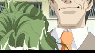 Busty hentai coed fucked from behind in the public train