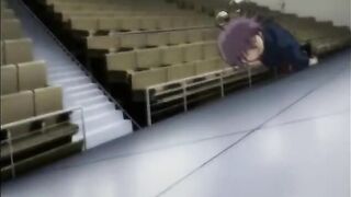 Hentai girl gets punished by taking a big pole that penetrates through her whole body