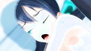 Cute hentai girl fucked hard by futagirl