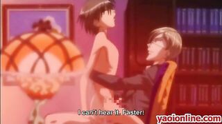 Young hentai guy gets sex lesson