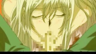 Hentai guy with girl costume gets hard play