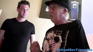 Real dutch prozzie sucks cock