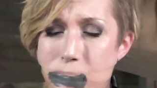 Box tied submissive gets electrosex