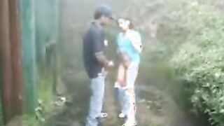 Couple take a hike and fuck outdoors