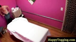 Asian masseur brings him to climax