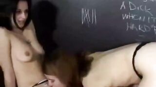 Teen tart gets her pussy licked over her panties
