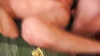 Gay orgy twink gets the groups cumshot