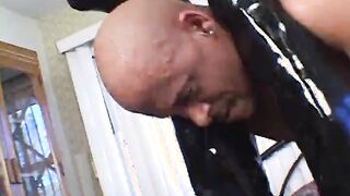 Fabulous Brunette Girl Stuffs Needy Black Boner In Mouth & Vagina