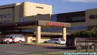 Nurses providing sexual aid to the doctor at the hospital