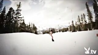 Hot Nude Girls Snowboarding!