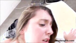 Girl with cat eyes gets rough fucked hard Sabrina lets us fuck her so good and begs to suck us off