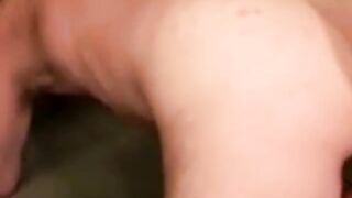 Hairy redneck dude has deep throat