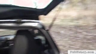 Delivery pizza girl bangs in public