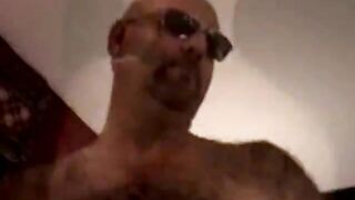 Mature southern bear jerking his cock