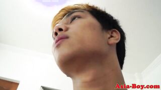 Oriental asian twink pounds tight ass