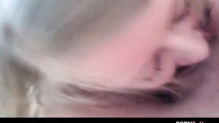 Hot Blonde Teen Gives An Eyefucking Blowjob