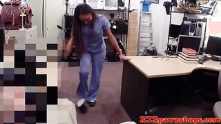 Real nurse goes bottomless in pawnshop