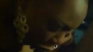 Thick Ebony Girl Sucking On My Dick