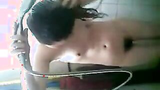 Cute Asian Girl Having A Shower