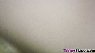 Ebony big tit teen fucks white dick