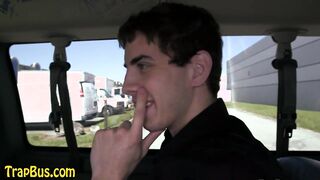 Straight twink gets cock sucked