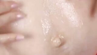 Pregnant oriental tasting his cum