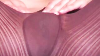 Busty asian in nylon panties wants you to wank