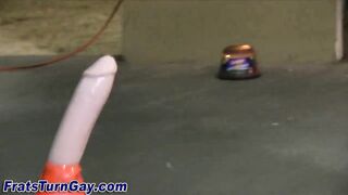 Teen pledge tugs frat dick