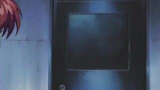 Bondage hentai coed with a muzzle gets dildoed and squeezed tits