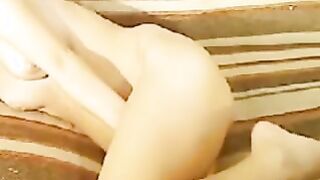 Sexy abbe fingers her tight pussy